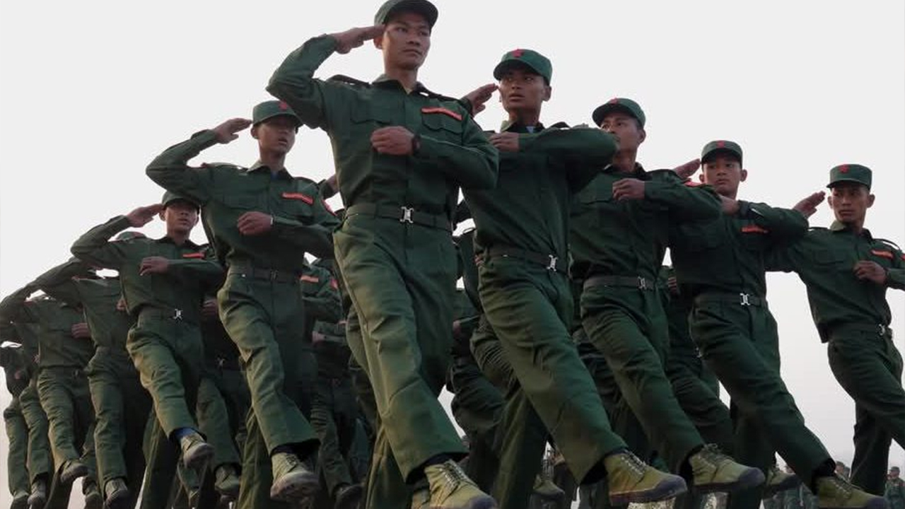 চীনা সৈন্য বাহিনীর কুচকাওয়াজ