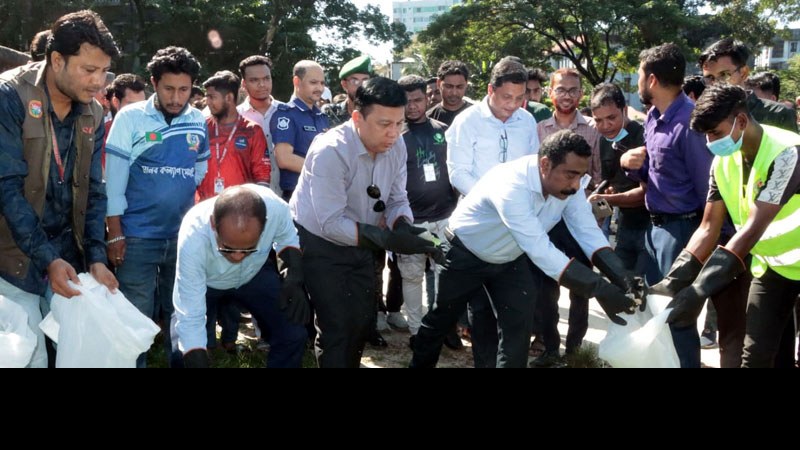 সিলেটে তারুণ্যের উৎসবে পরিচ্ছন্নতা অভিযান শুরু
