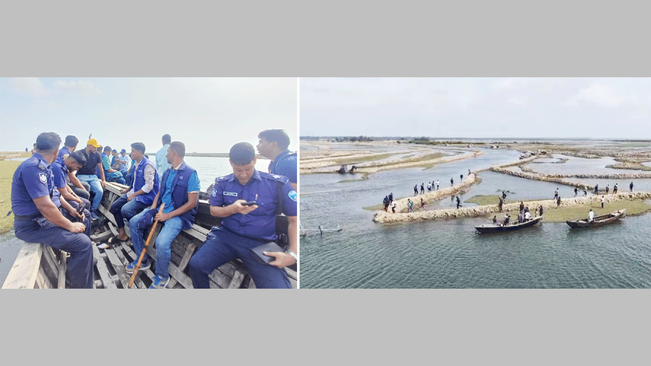 চকরিয়া সুন্দরবন এলাকার চিংড়ি ঘেরে অভিযান
