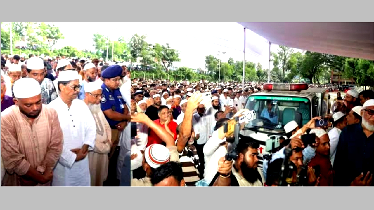 কুমিল্লায় কৃষি এবং মৎস্য ও প্রাণিসম্পদমন্ত্রীর মায়ের জানাজায় উপস্থিতির একাংশ