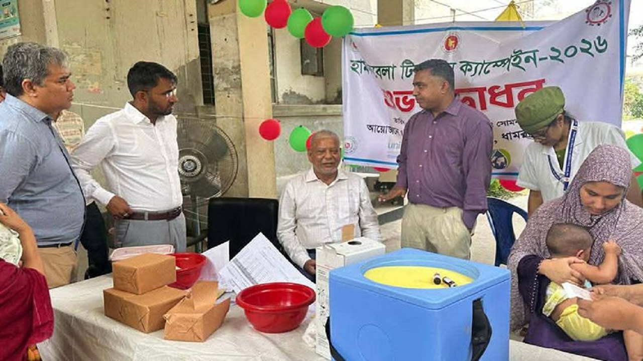 ধামরাইয়ে হাম-রুবেলা ক্যাম্পেইন উদ্বোধনের মধ্য দিয়ে শুরু