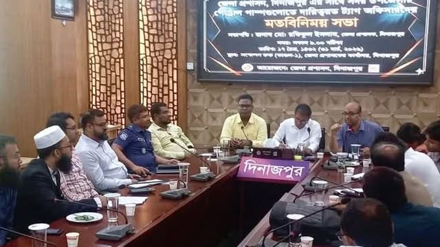 জেলার পাম্প মালিকদের সাথে বৈঠক