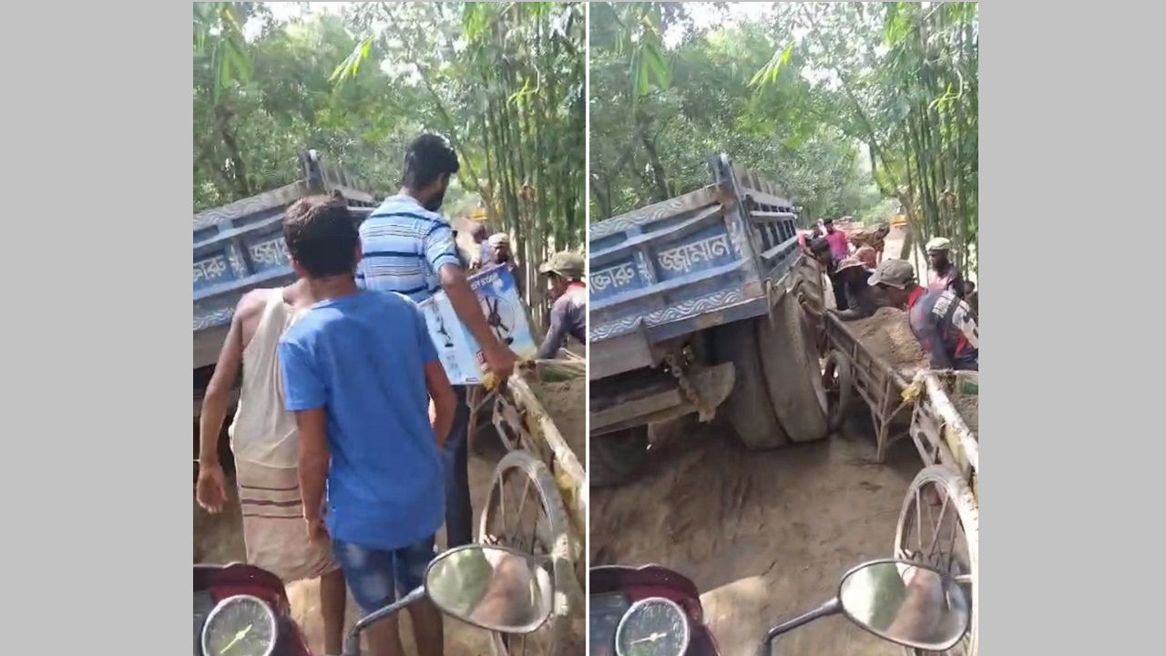 দোয়ারাবাজারে জ্যামে আটকে পড়ে রাস্তায় সন্তান প্রসব