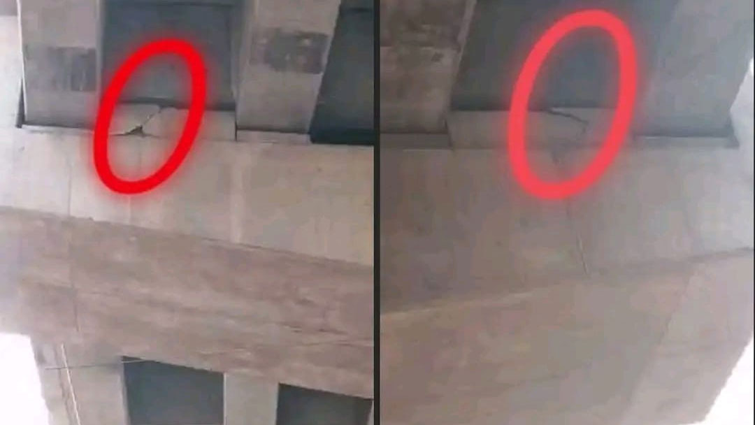 পঞ্চবটি-মুক্তারপুর নির্মাণাধীন দ্বিতল সড়কের ৭৭ নম্বর পিলারের ওপরের অংশে ফাটল দেখা দিয়েছে