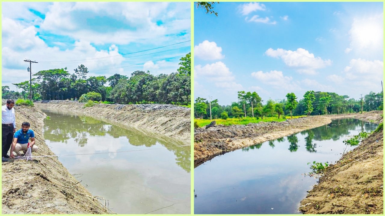 খাল পুনঃখননের পরের দৃশ্য