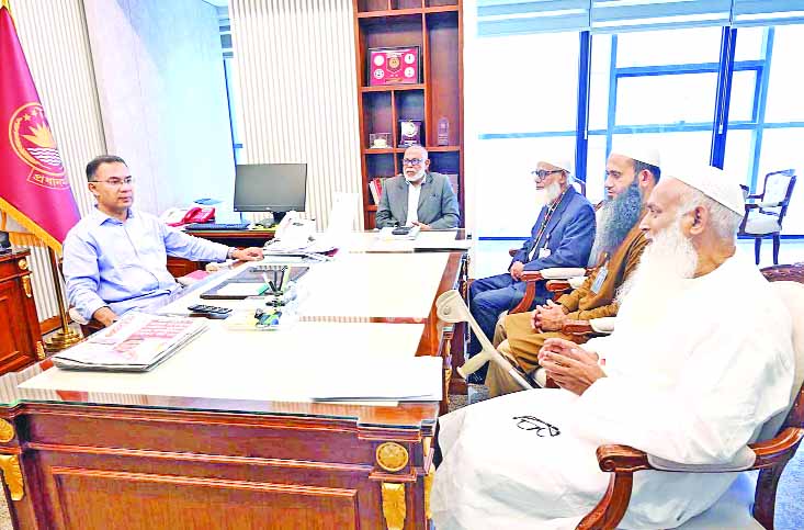 প্রধানমন্ত্রী তারেক রহমানের সাথে ধর্মমন্ত্রী কাজী শাহ মোফাজ্জাল হোসাইন (কায়কোবাদ)-এর নেতৃত্বে বাংলাদেশ ওয়াকফ প্রশাসন কর্মকর্তারা সাক্ষাৎ করেন : পিআইডি