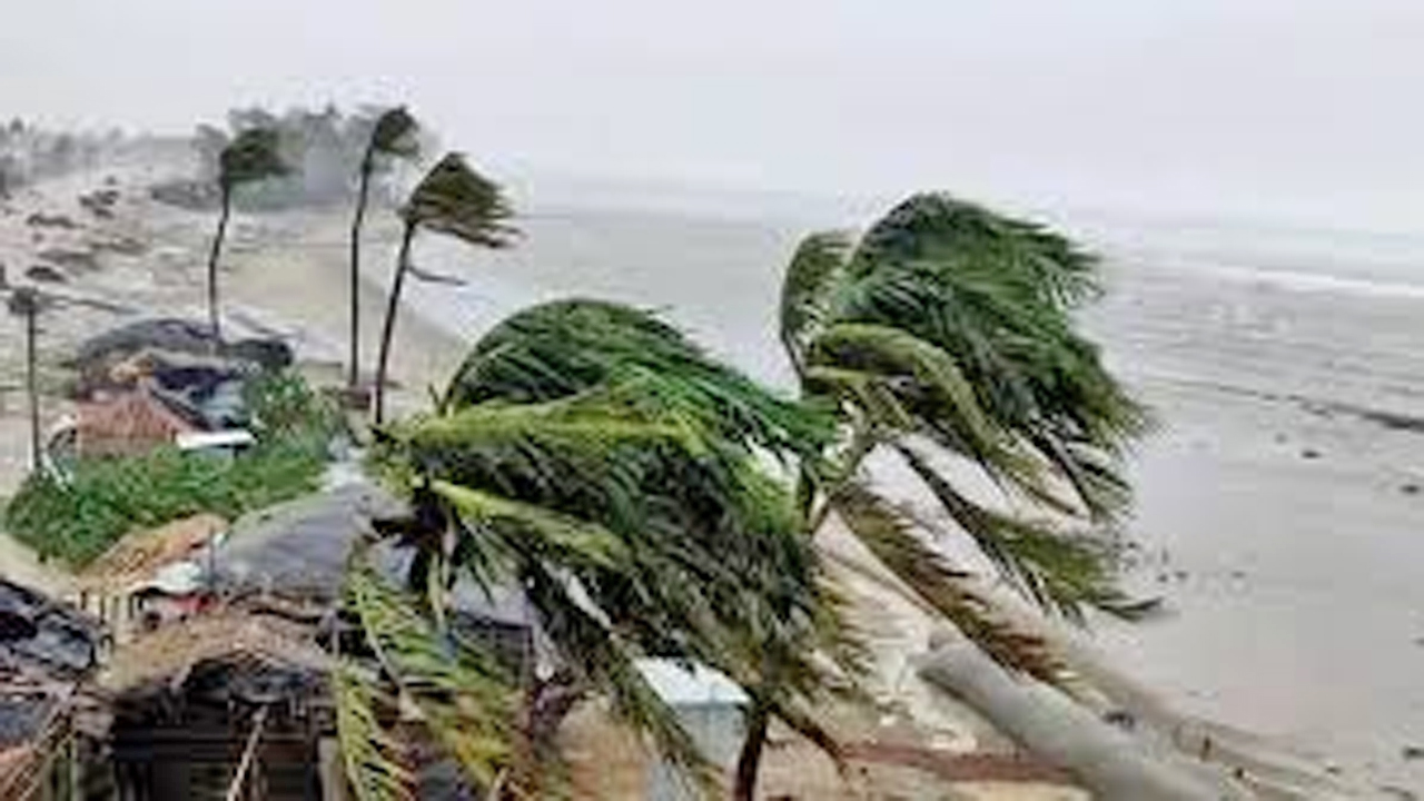 সমুদ্রতটে ঝোড়ো হাওয়ার তাণ্ডব