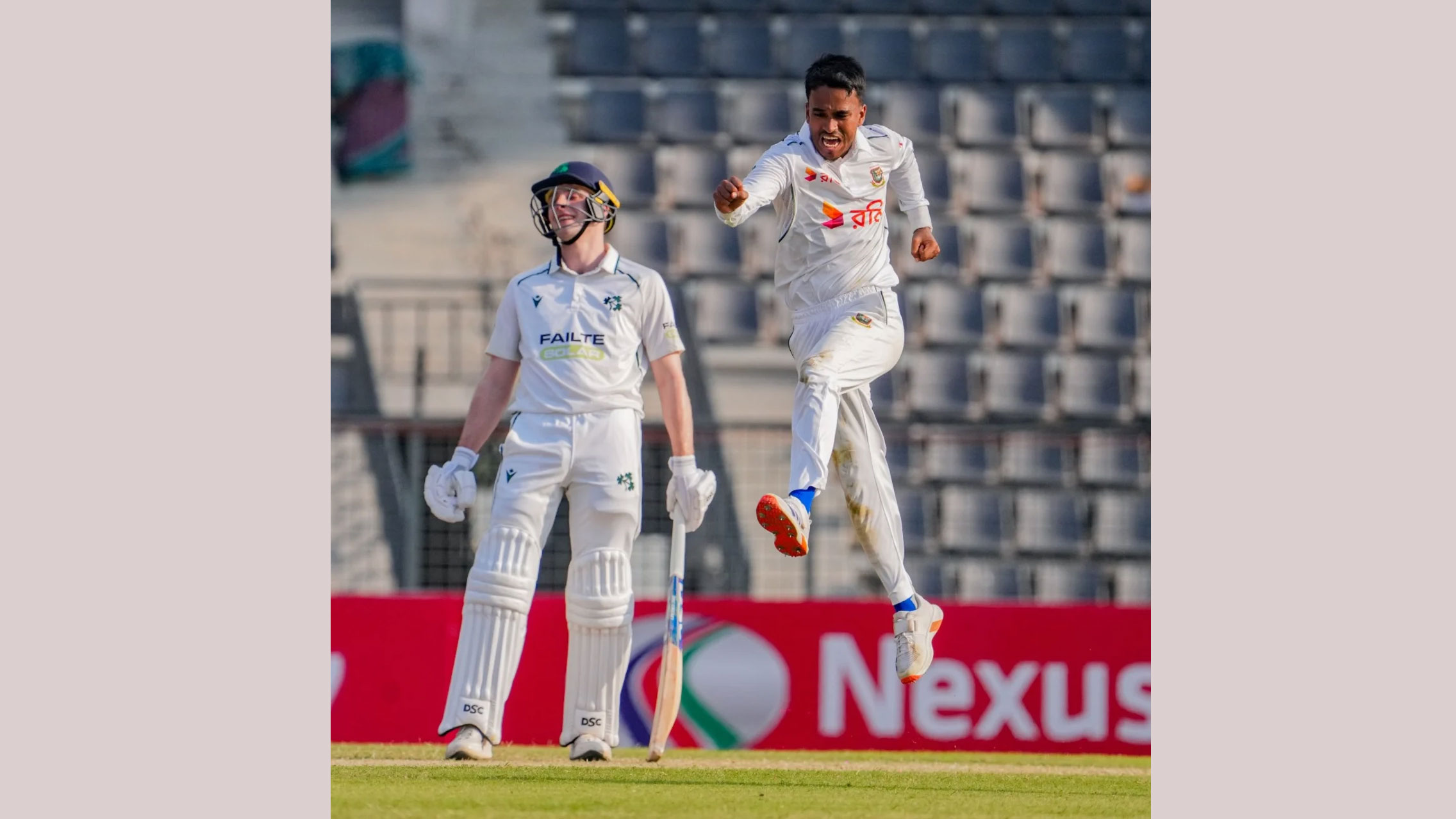 অভিষেক টেস্টের প্রথম দিনেই দুই উইকেট নিয়েছেন হাসান মুরাদ