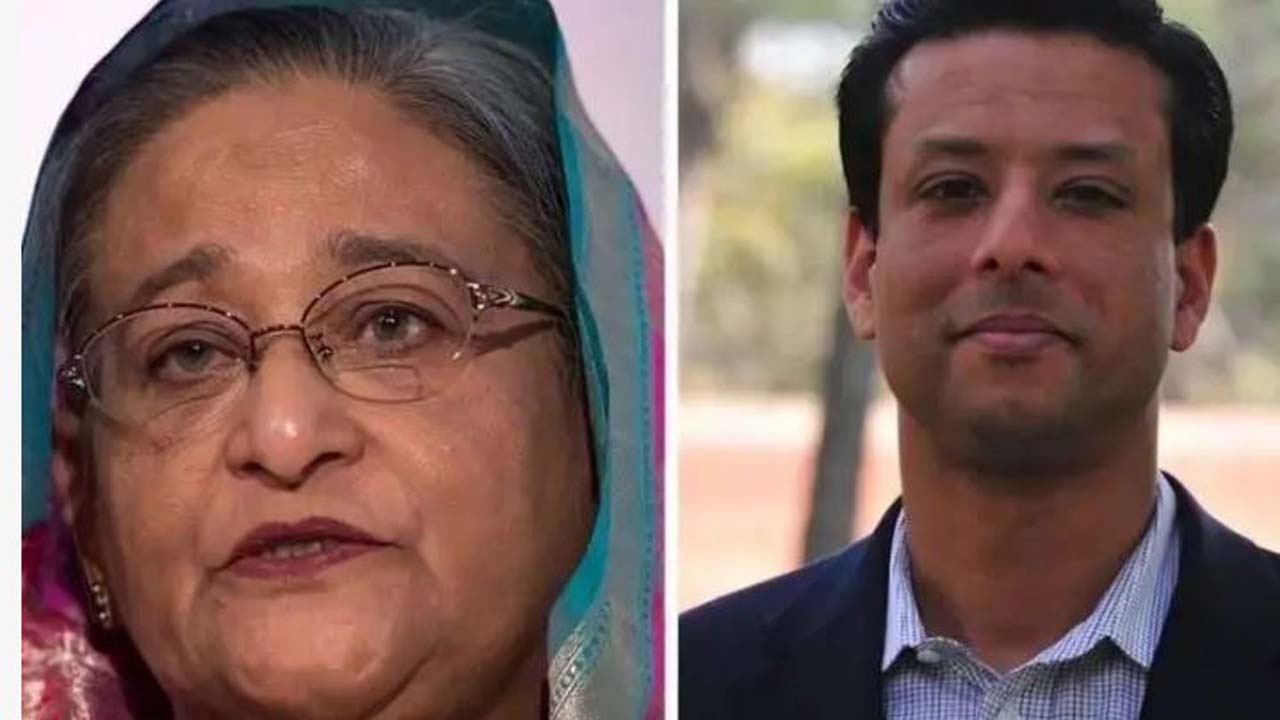 ক্ষমতাচ্যুত সাবেক প্রধানমন্ত্রী শেখ হাসিনা ও তার ছেলে সজীব ওয়াজেদ জয়