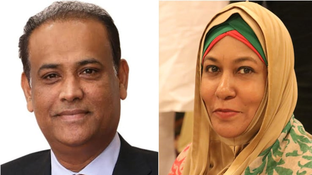 সাবেক ভূমিমন্ত্রী সাইফুজ্জামান চৌধুরী জাবেদ ও সাবেক অর্থ প্রতিমন্ত্রী ওয়াসিকা আয়শা খান