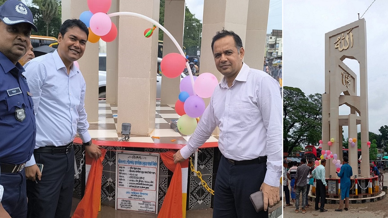 জীবননগর বাসস্ট্যান্ড চত্বরে বহুল প্রত্যাশিত ইসলামিক ভাস্কর্যের উদ্বোধন