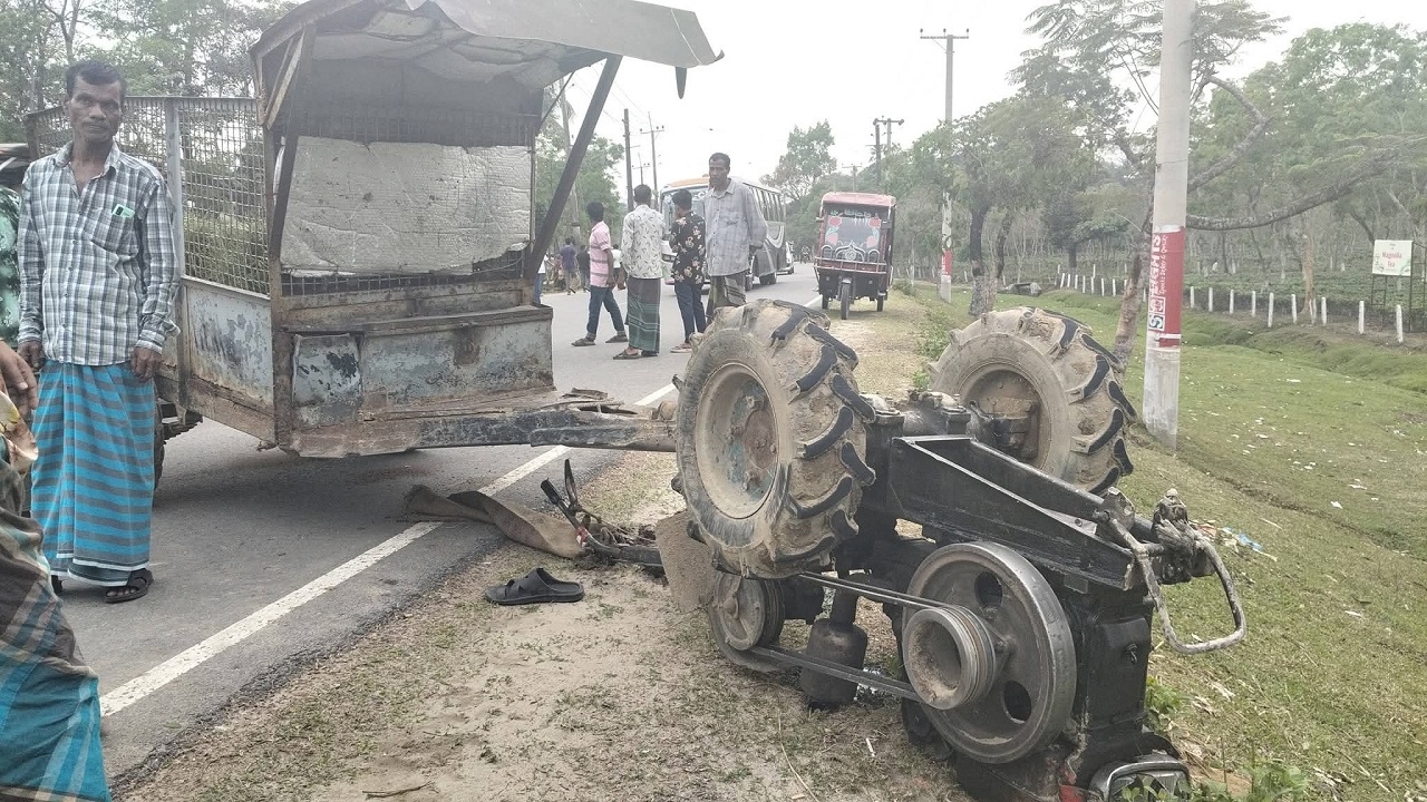 জৈন্তাপুরে ট্রাকচাপায় পাওয়ার টিলারের চালক নিহত