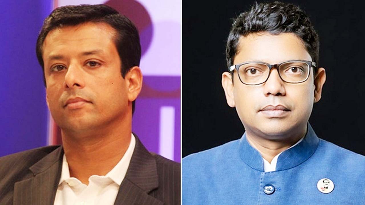 সজীব ওয়াজেদ জয় (বাঁয়ে) ও জুনায়েদ আহমেদ পলক