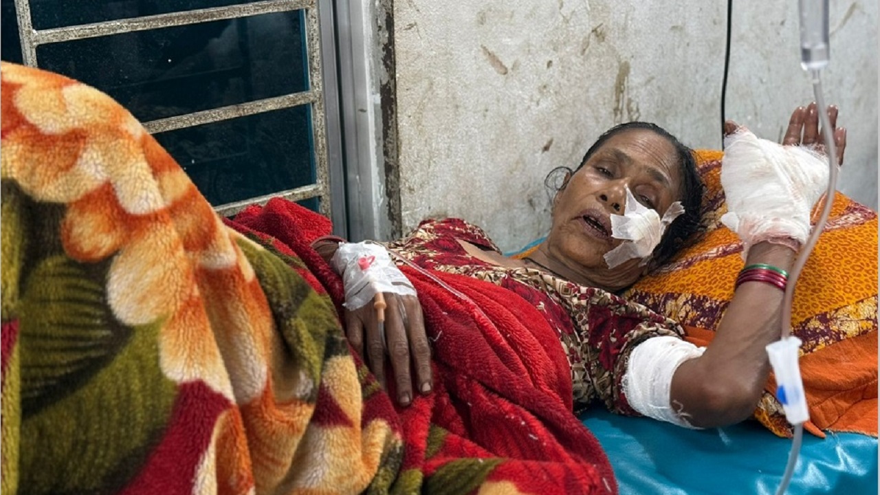 কোটালীপাড়ায় ককটেল বিস্ফোরণে আহত লাল মোন বিবি