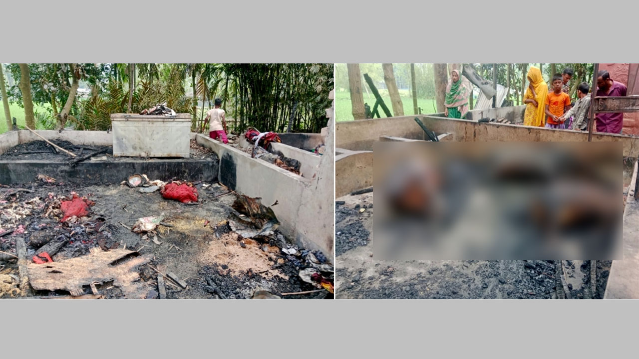আগুনে পুড়ে ছাই চারটি গরু, বসতবাড়ি, ধান, সরিষা ও আলু