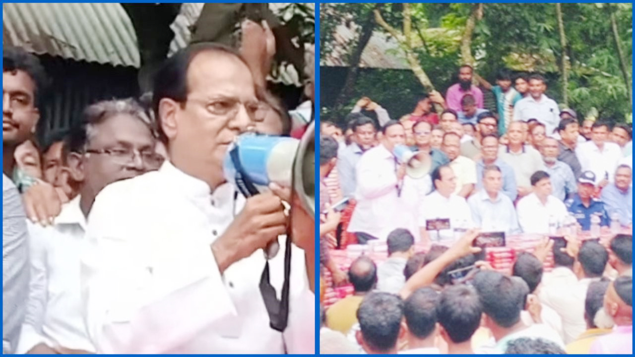 হত্যার শিকার শিশু নন্দিনীর পরিবারের সাথে সাক্ষাৎ শেষে কথা বলছেন ত্রাণমন্ত্রী