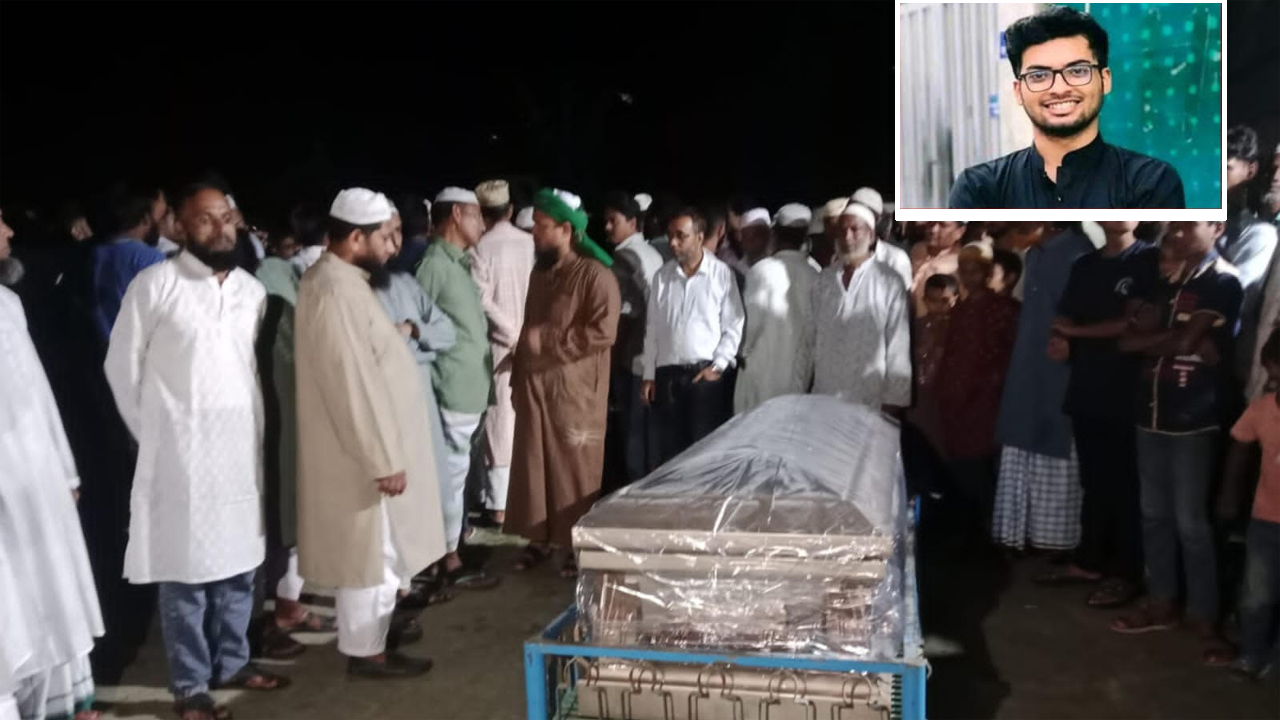 গ্রামের বাড়িতে লিমনের জানাজা শেষে দাদা-দাদির  কবরের পাশে দাফন করা হয়েছে