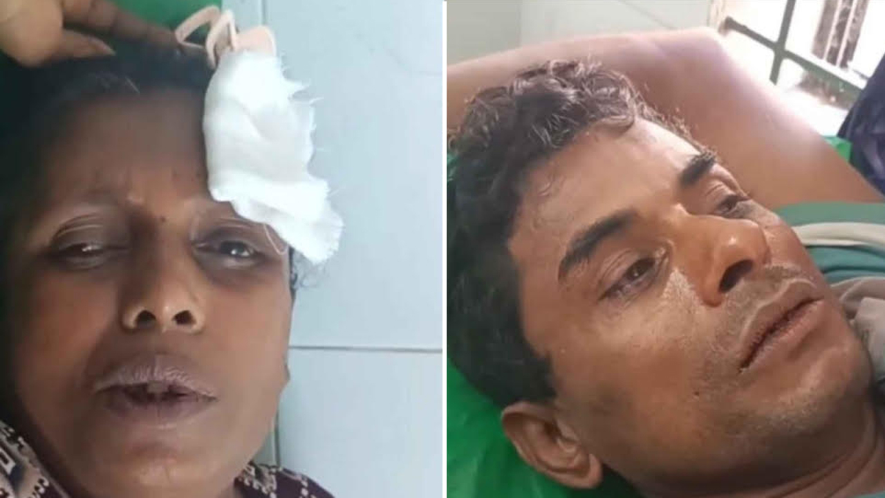 স্থানীয় লোকজন ফাতেমা বেগম ও মশিয়ার রহমানকে আটক করে মারধর করেন