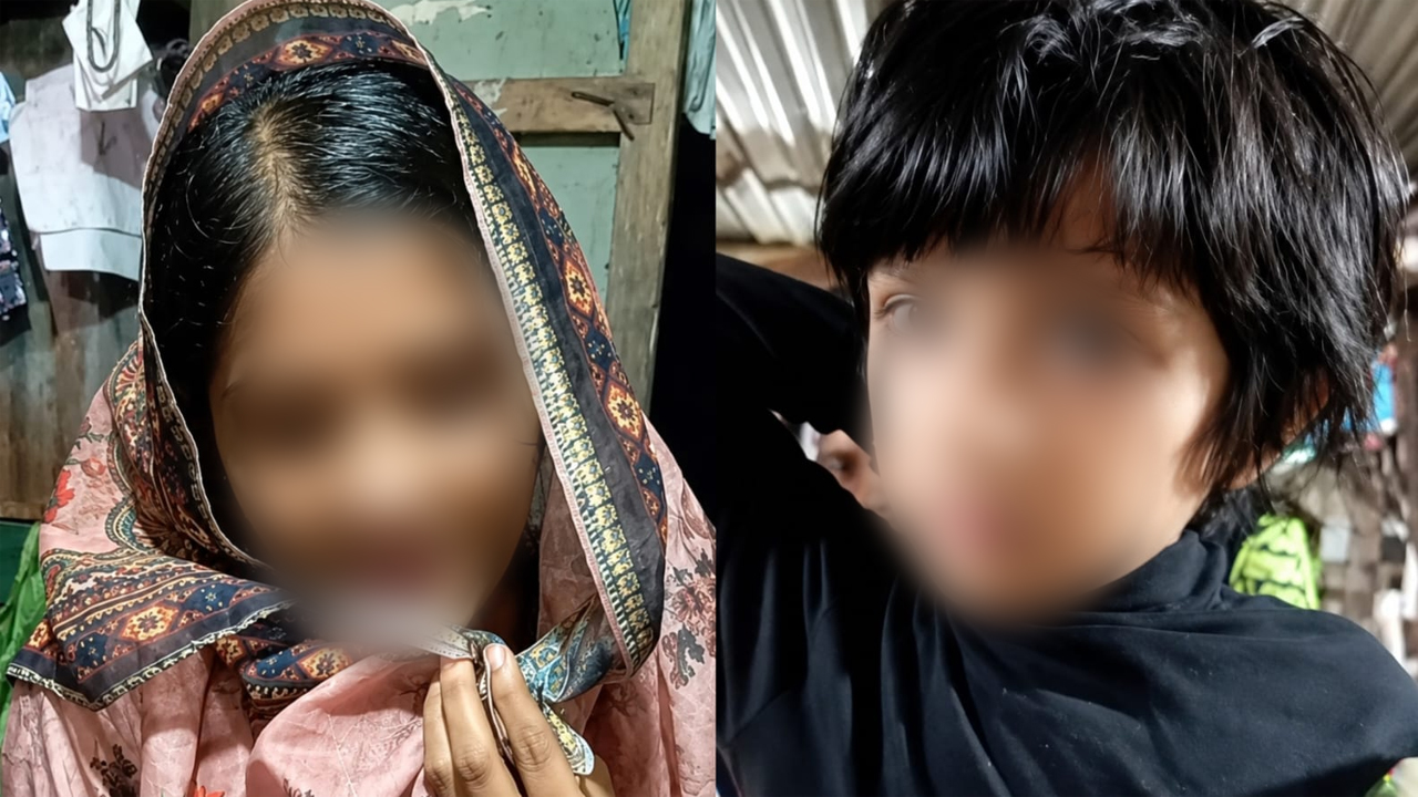 লাকি আক্তার ও তার মেয়ে