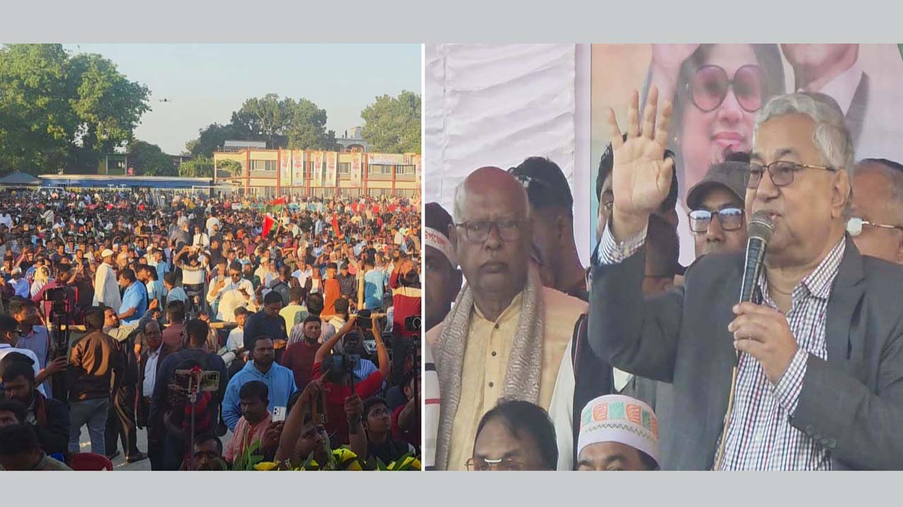 নিতাই রায় চৌধুরীর মনোনয়ন বাতিলের দাবিতে অনুষ্ঠিত সমাবেশে কাজী কামাল