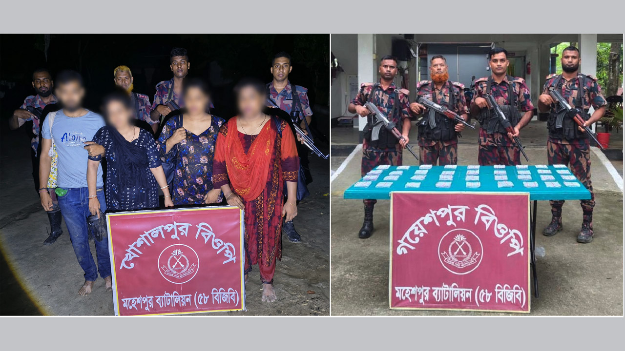 মহেশপুরে বিজিবির অভিযান : আটক ৪