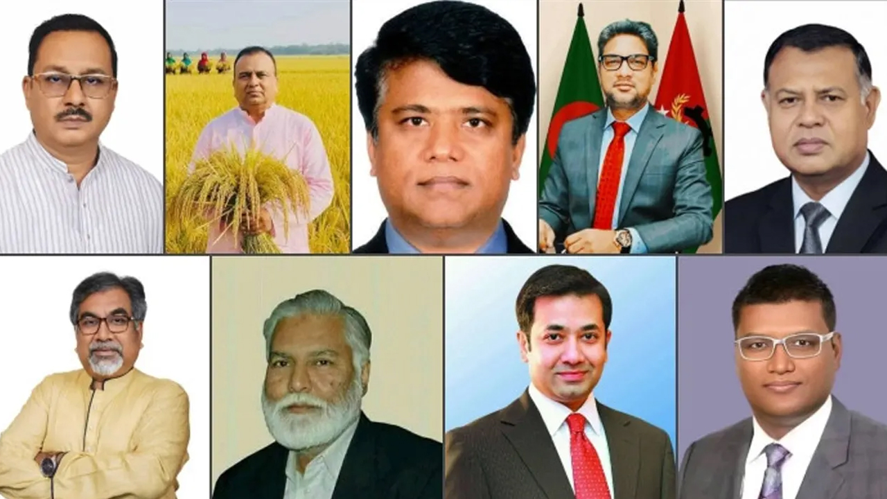 নয়টি আসনে মনোনয়নপ্রাপ্তরা।