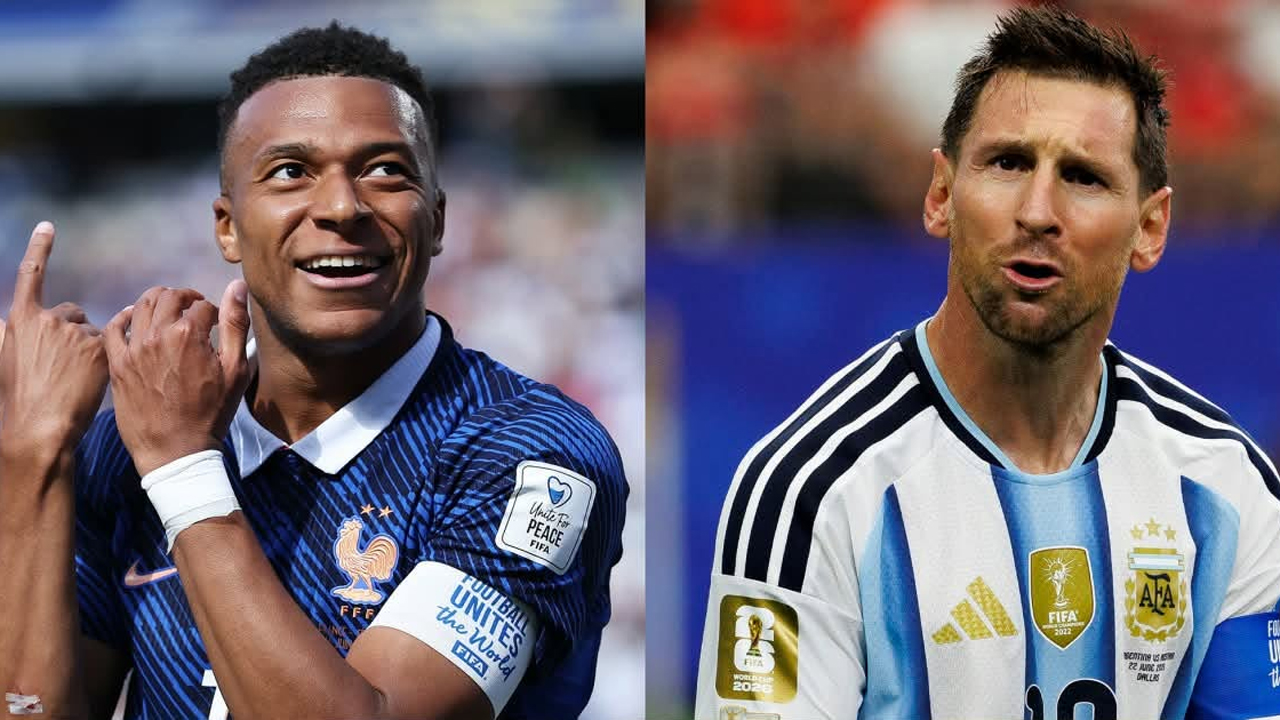 কিলিয়ান এমবাপ্পে ও লিওনেল মেসি