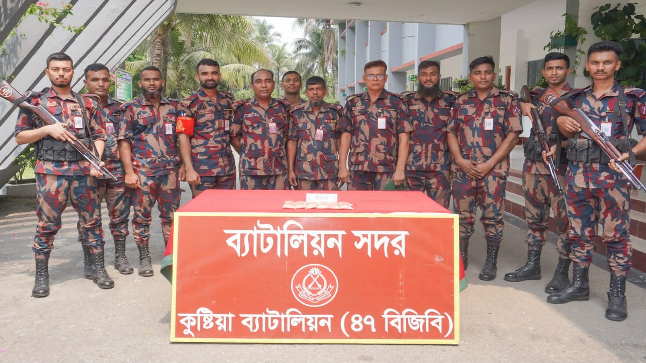 কুষ্টিয়ায় বিজিবির অভিযানে ১০ হাজার পিস ইয়াবা উদ্ধার