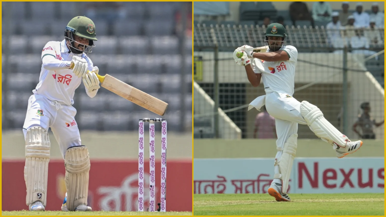 নাজমুল হোসেন শান্ত ও মুমিনুল হকের ব্যাটে ভর করে স্বস্তিতেই আছে বাংলাদেশ