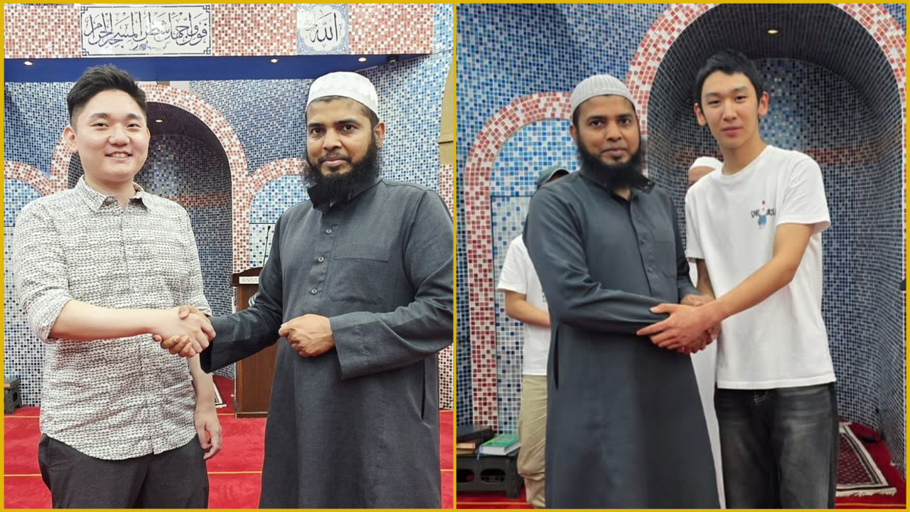 ২৪ ঘণ্টারও কম সময়ে কোরিয়ায় বাংলাদেশী আলেমের কাছে ইসলাম গ্রহণ করেছেন ২ যুবক