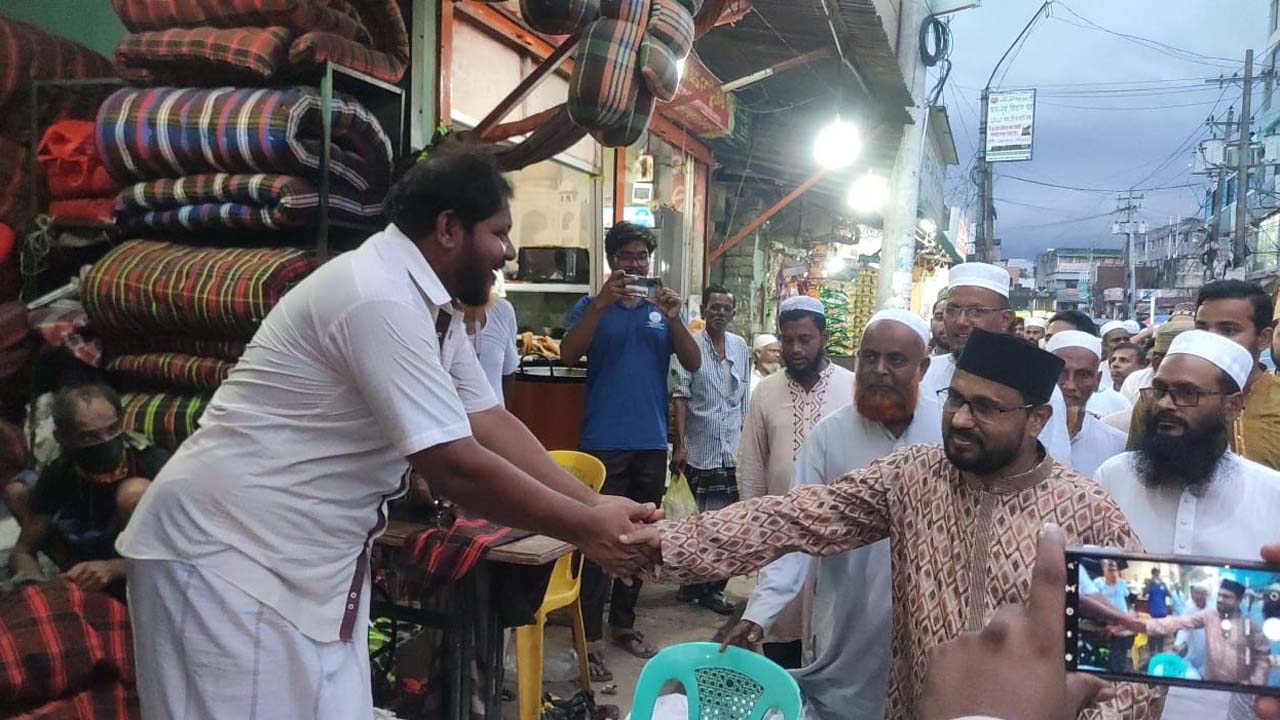 জামায়াত মনোনীত প্রার্থী মতিউর রহমানের গণসংযোগ