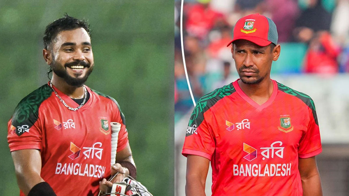 পারভেজ হোসাইন ইমন ও মোস্তাফিজুর রহমান