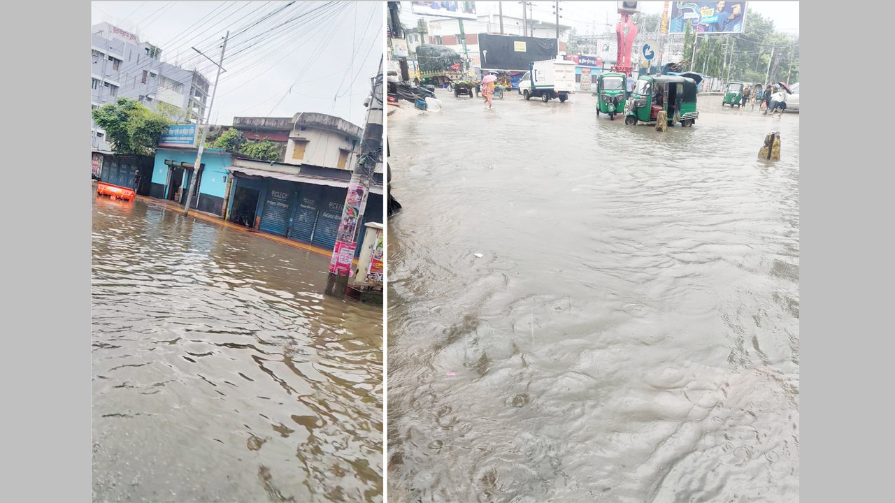 ভারী বৃষ্টিতে নগরজুড়ে জলাবদ্ধতা