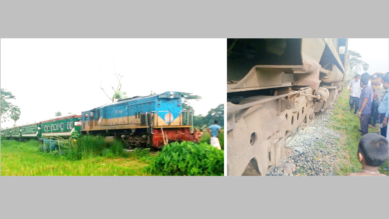 মোহনগঞ্জ এক্সপ্রেস ট্রেনের ইঞ্জিনে আগুন
