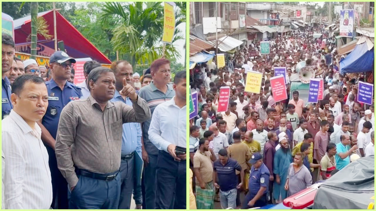 দক্ষিণ গফরগাঁও উপজেলার প্রস্তাবিত সদর দফতর পরিদর্শনে বিভাগীয় কমিশনার, হাজারো মানুষের ঢল