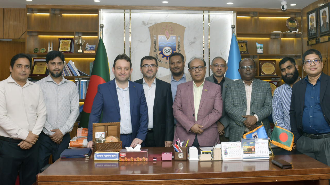নোবিপ্রবি ভিসির সাথে সাকারিয়া ইউনিভার্সিটি অব অ্যাপ্লায়েড সায়েন্সেসের সৌজন্য সাক্ষাৎ অনুষ্ঠিত হয়েছে