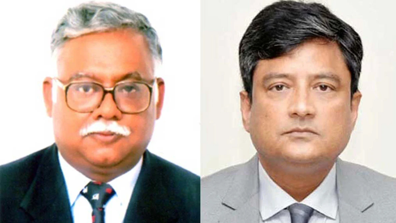 জাতীয় বিশ্ববিদ্যালয়ের সাবেক ভিসি হারুন উর-রশীদ ও মো: মশিউর রহমান