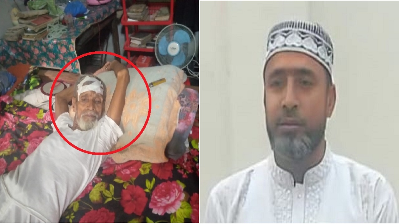 নলডাঙ্গায় শিক্ষক শাহাবুদ্দিনকে পিটিয়ে আহত করেছে বিএনপি নেতা আব্দুল মজিদ! (বাঁ দিক থেকে)
