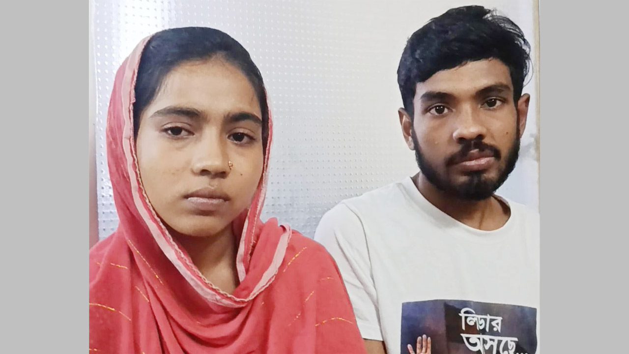 আটক চাকুরিচ্যুত নারী শ্রমিক মিম ও শ্রমিক রানা