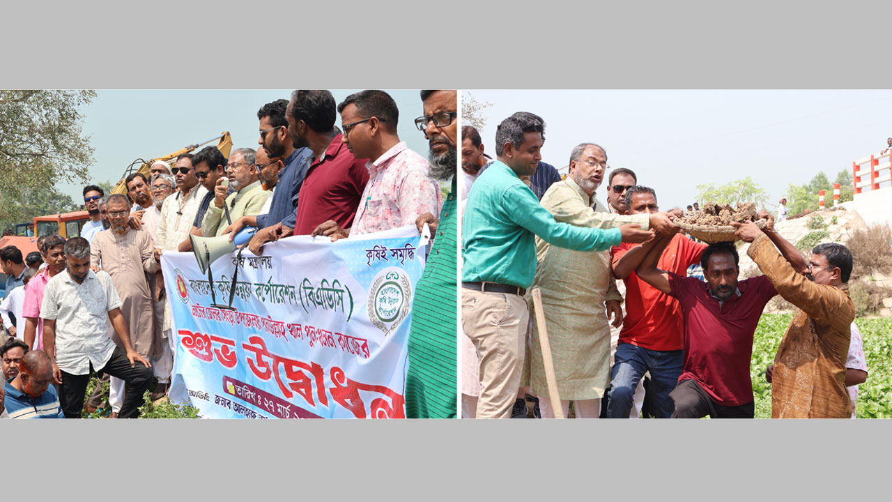 খাল খননের উদ্বোধন করলেন নাটোর-৩ আসনের সংসদ সদস্য আনু