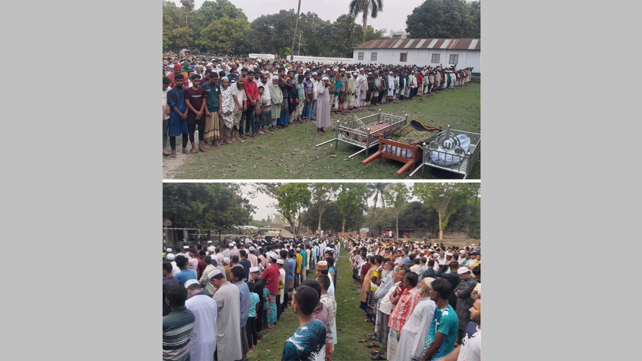 নিহতদের জানাজায় বিভিন্ন শ্রেণি-পেশার মানুষের ঢল