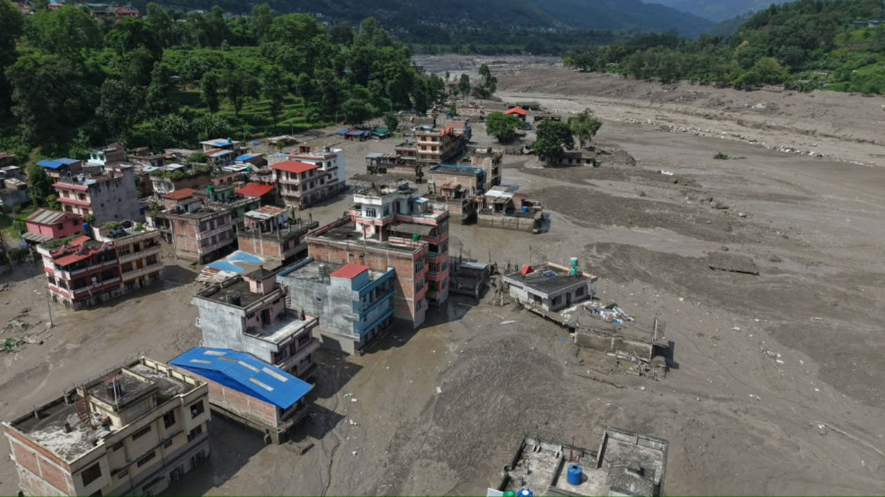 নেপালের বন্যাকবলিত এলাকা