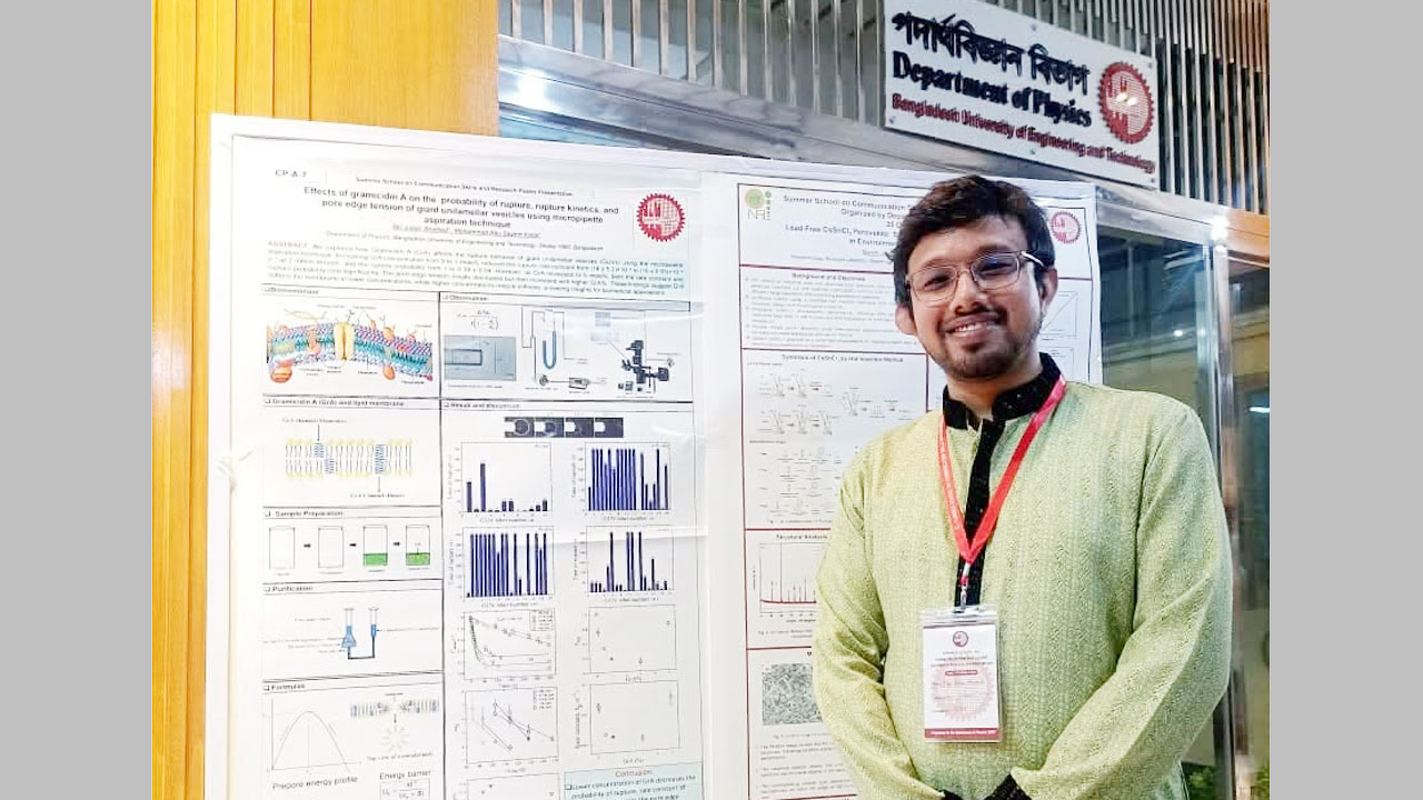 পিএইচডি স্কলারশিপপ্রাপ্ত শিক্ষার্থী মীর জুবায়ের আহমেদ