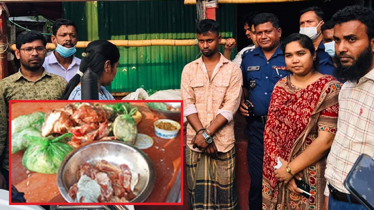 পাকুন্দিয়ায় ১১৫ কেজি পচা গোশত জব্দ, ব্যবসায়ীর জেল জরিমানা