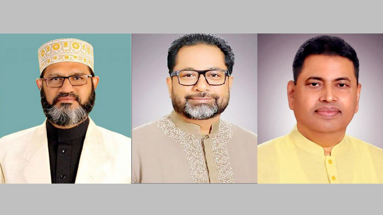 জামায়াতের প্রার্থী শামীম সাঈদী, বিএনপির প্রার্থী আহম্মদ সোহেল মনজুর সুমন ও স্বতন্ত্র প্রার্থী মাহমুদ হোসেন