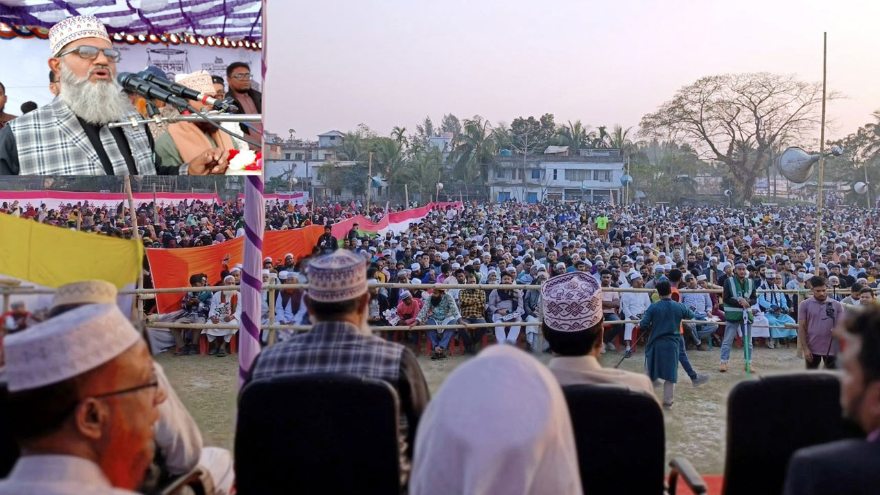 ভান্ডারিয়া হাসপাতাল মাঠে আয়োজিত নির্বাচনী জনসভা