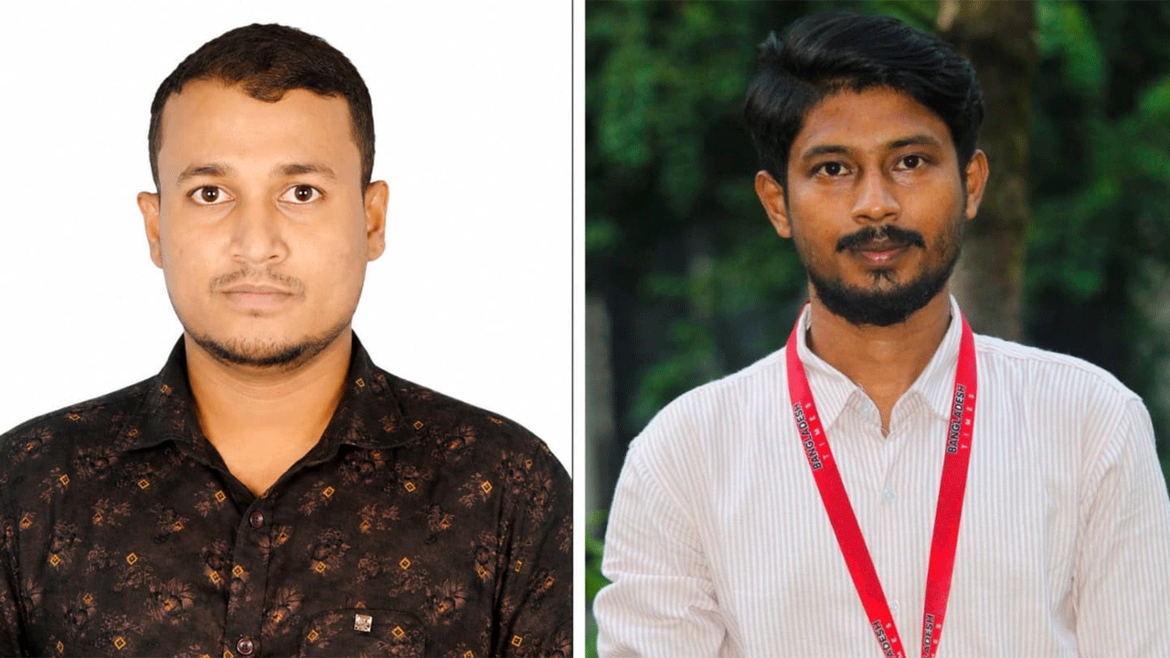 রোমোর আহ্বায়ক হুজাইফা ও সদস্য সচিব তুহিন