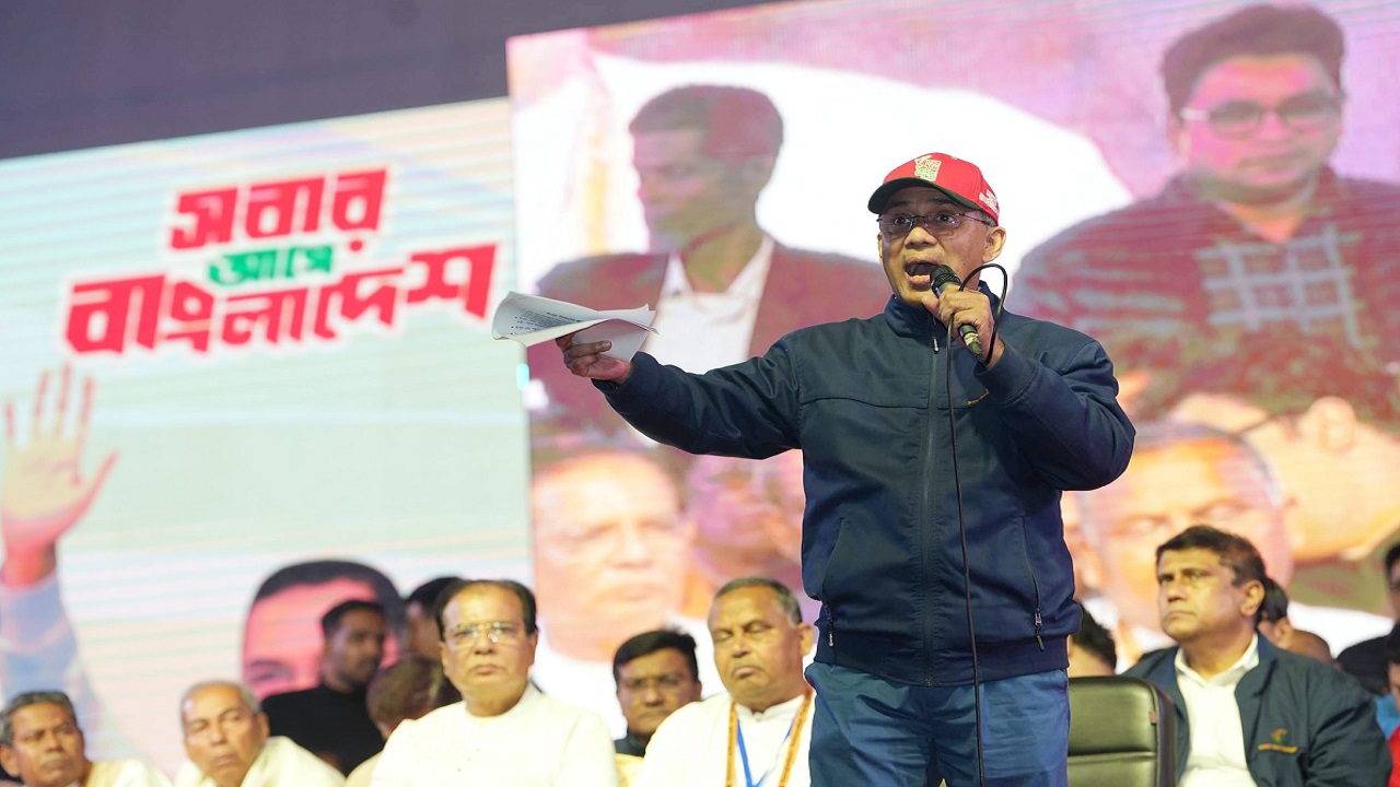 রংপুরে কালেক্টরেট ঈদগাহ মাঠে তারেক রহমান