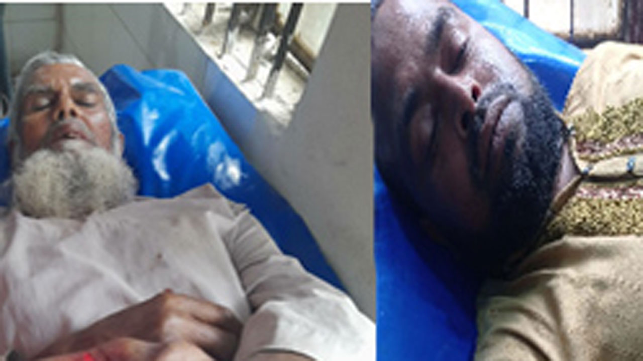 আহত আমির হোসেন প্রামানিক ও আলমগীর কবীর