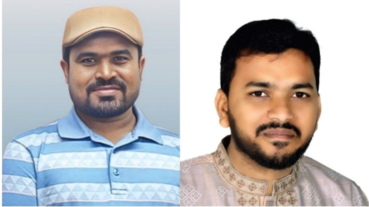 বাম থেকে সাকিব মাহেদী ও আব্দুল্লাহিত তাকি